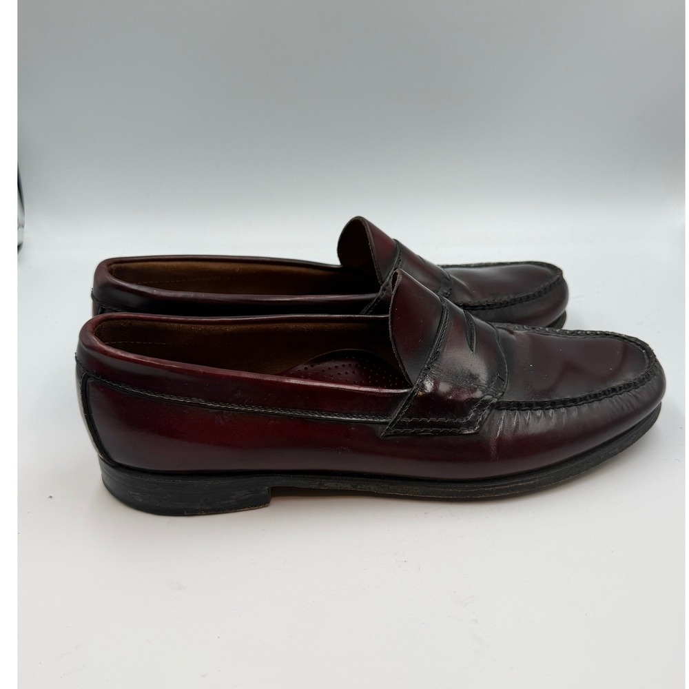G.H Bass & Co Weejuns Men's Burgundy Leather Penny Loafers Classic Preppy